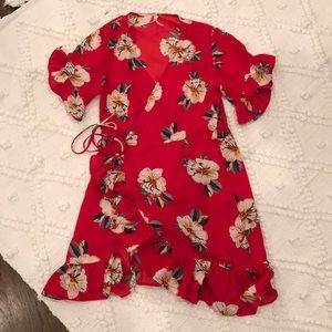 Floral Wrap Dress